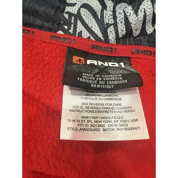And1 2 Piece Red & Red Zip Up Jacket & Athletic Pants 3XL Deflection Jumpshot - Picture 4 of 9